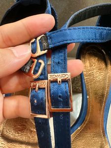 CATWALK Blue Embellished Heel Sandals
