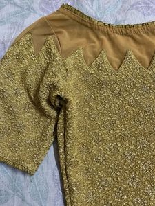 Designer Mustard Yellow Blouse