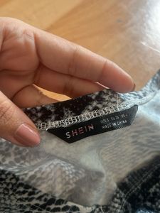 Shein Cute Animal Ruched Crop Top