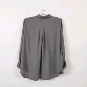 Korean Imported grey high low shirt top