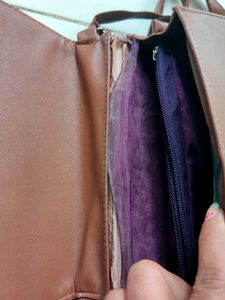 Brown 'Victoria' Crossbody Bag