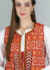 Embroidered Red Vest