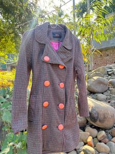 Checkered Women's Coat
