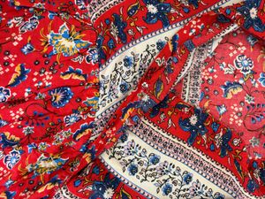 Red Floral Printed Tunic Top | V-Neck