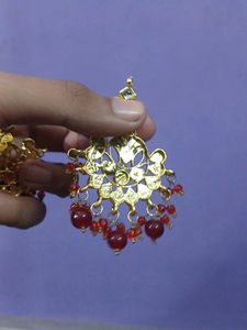 Red Kundan Earrings