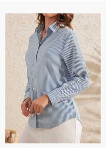 Classic Blue Stripe Button-Up Shirt