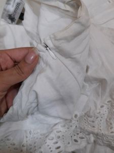 Broderie anglaise white skirt