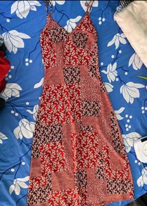 Patchwork Floral Midi Dress