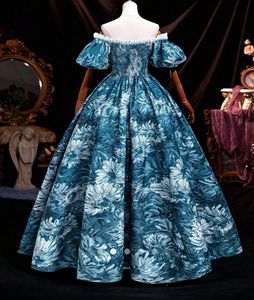 Bridgestone inspired Off-Shoulder Floral Gown