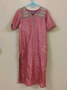 Beautiful Reddish Embroidered Kurti