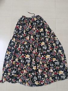 Boho Floral Print Maxi Skirt