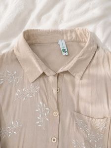 ˚𐙚 Newme embroidered cottagecore shirt 🌿🤍