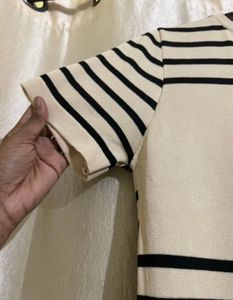 Striped T-Shirt Dress with Logo