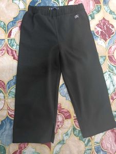Black Wide Leg Cropped Pants