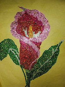 Sparkling Rhinestone Calla Lily Wall Art