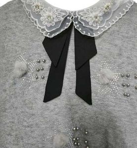 Elegant Bow Collar Sweater (New)