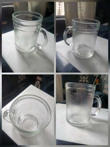 Combo 2 Glass Mug With Handle