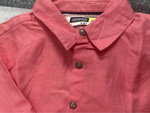 Pink High Low Girls Shirt With High Waist Pant Black