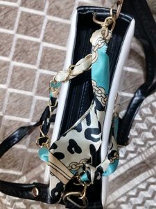 Chic White Top Handle Bag