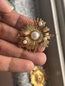 18K Gold Plated Pearl Burst Earrings