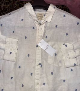 Men's Paisley Print Button-Down Shirt