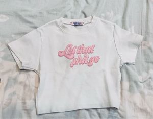 White "Let that s*it go" T-shirt