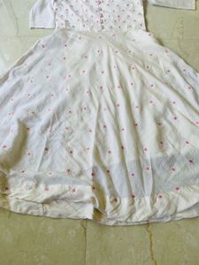 Elegant White Embroidered Gown