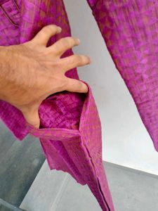 Men's premium Purple Textured Kurta