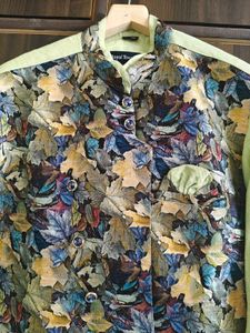 Unique Men's Ethnic Leaf Print Jacket