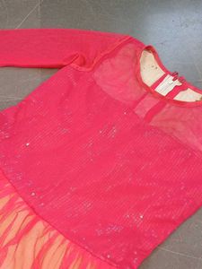 Girl's Fuchsia &amp; Peach Evening Gown party wear