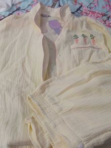 Cute Carrot Print Pajama Set