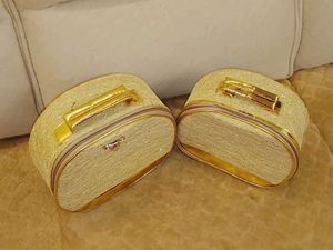 Sparkly Gold Makeup or storage Bags - Set of 2