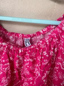 Chic Floral Print Short Sleeve Top