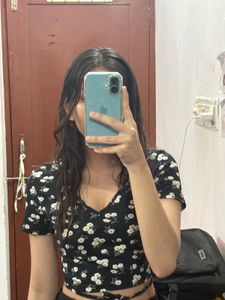 Floral Print Crop Top