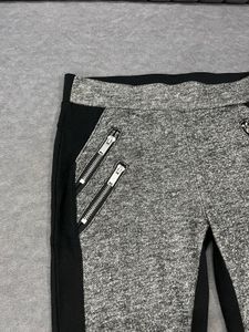 Black &amp; Grey Zip Detail Pants