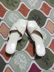 Cream Slip-On Sandals