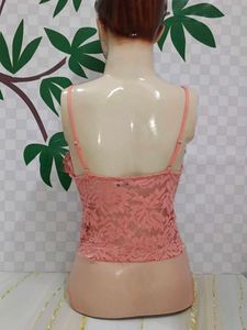 (300)Coral Lace Cami Bodysuit