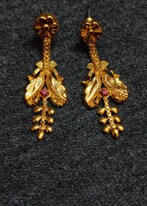 Elegant Gold-Tone Dangle Earrings