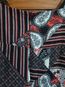 Boho Patchwork Midi flared Dress