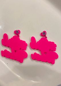 New Girl Power Pink  Statement Earrings