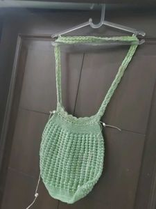 Handmade Crochet Crossbody Bag Parrot colour