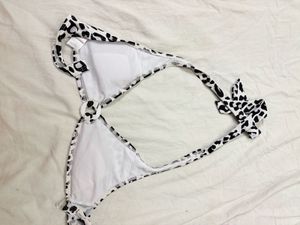 Leopard Print Halter Bikini Top