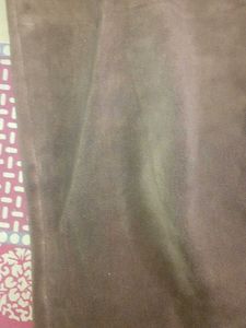 Brown Velour Pants with Embellishment