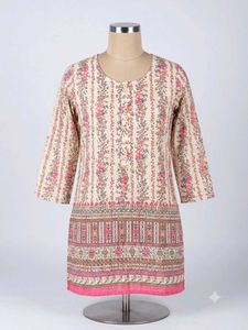 Vibrant Floral Print short Kurta