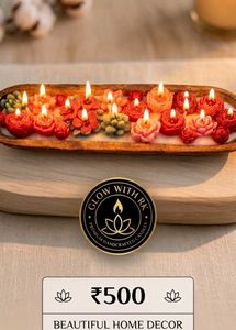 Handcrafted Floral Tray Candles