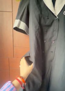 Chic Black Collared Dress