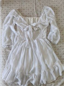 white angelic mini dress