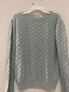 H&M Pullover In Cyan Color