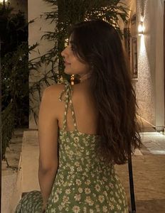 Floral Tie-Strap Midi Dress