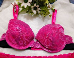Hot Pink Lace Bra &amp; Panty Set